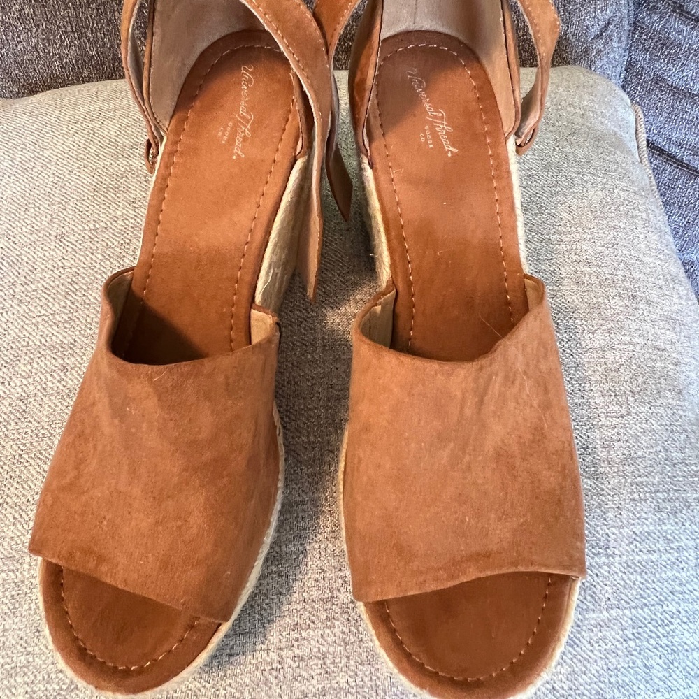 Universal Thread Cognac Espadrille Wedges